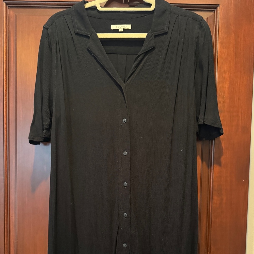 Z Supply Talia gauze mini shirt dress NWOT